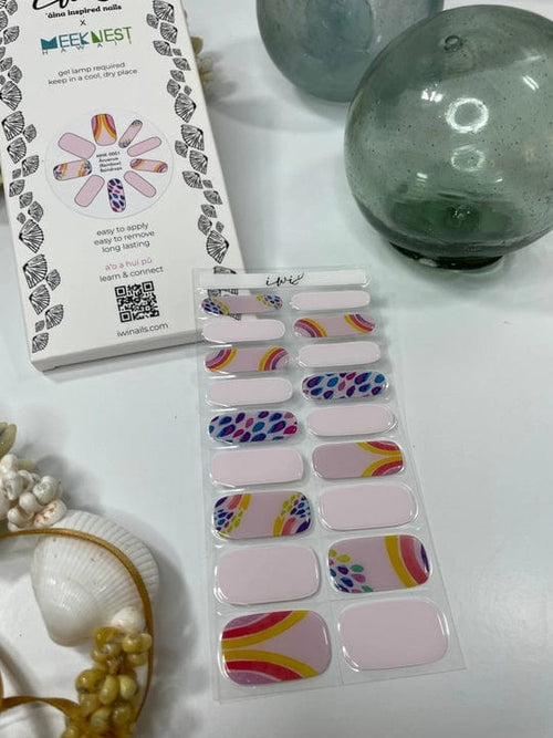 Iwi Nails Beauty and Wellness Keiki Gel Nail Strips in Anuenue Raindrops graysgazette