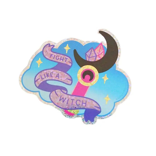 Kitt & Bunn Supply Co Stationary Fight Like A Witch Glitter Vinyl Sticker Fight Like A Witch Vinyl Sticker | Kitt & Bunn Supply Co. | graysgazette graysgazette